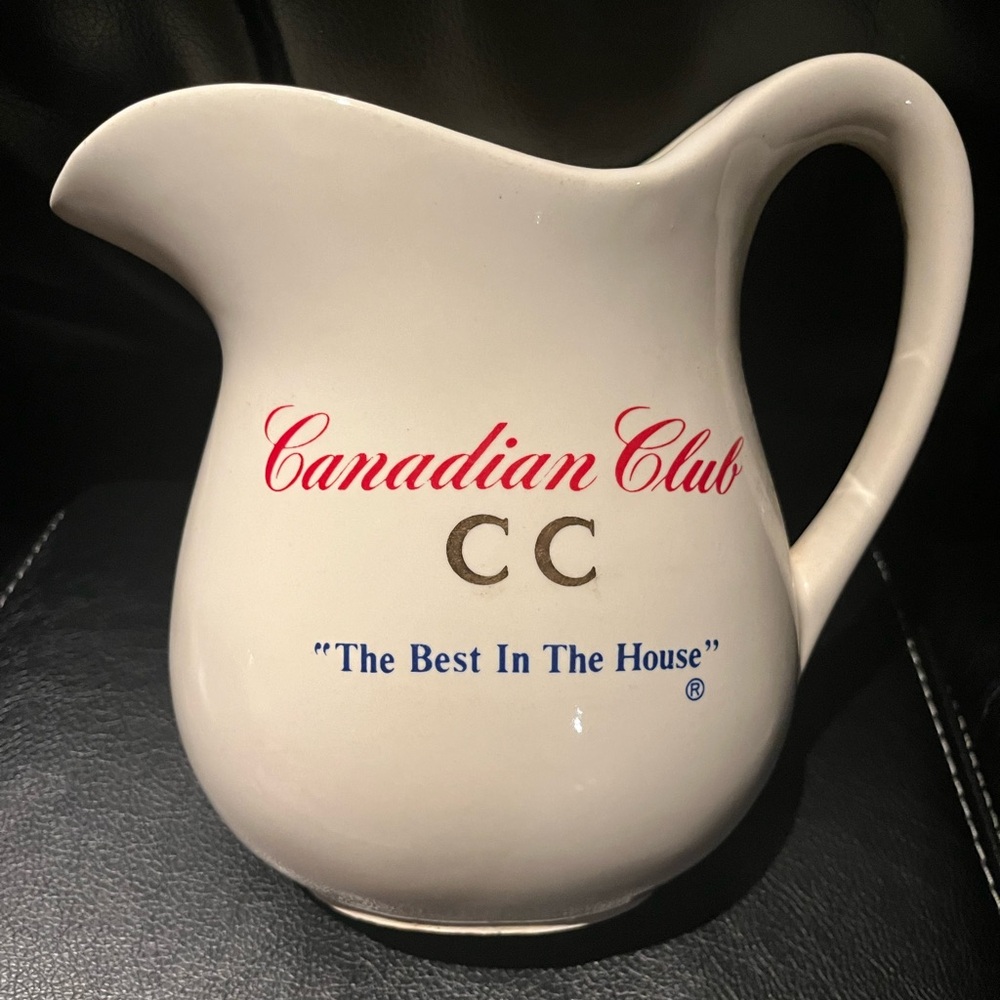 Vintage Canadian Club Pitcher Jug 32oz/1L Barware Whisky